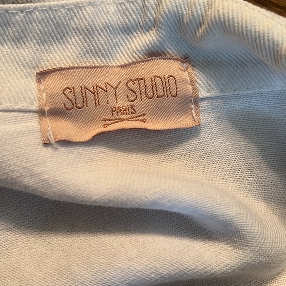 Sunny Studio White & Grey tie dye button down shirt ONE SIZE - Picture 6 of 6